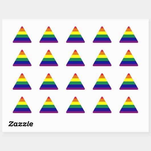 Sticker triangle arc-en-ciel (Feuille)