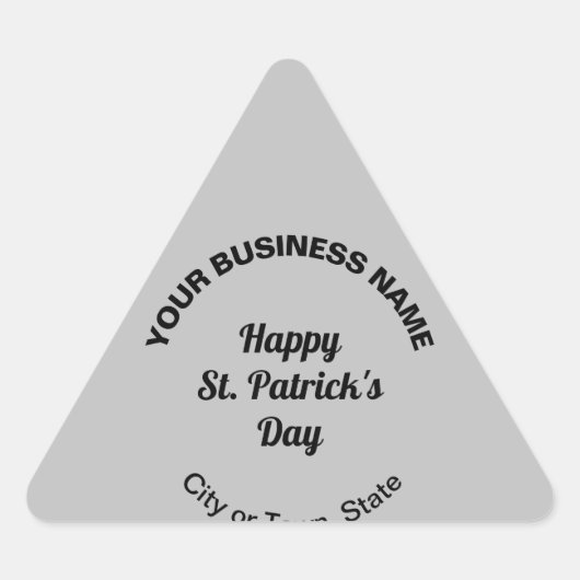 Sticker triangle d'affaires Grey Saint Patrick (Devant)