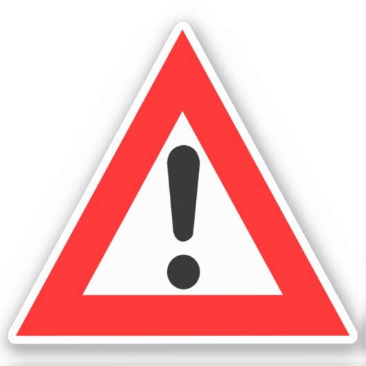 Sticker Triangle d'alerte (Recto)