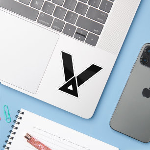 Sticker Triangle géométrique minimal lettre V