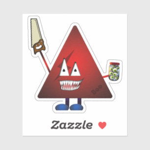 Sticker Triangle Halloween Character - #6 BOO
