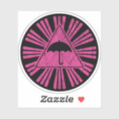 Sticker Triangle magique Pluviophile (rose) (Feuille)