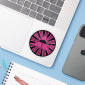 Sticker Triangle magique Pluviophile (rose) (Ordinateur portable avec iPhone)