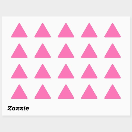 Sticker triangle rose chaud (Feuille)