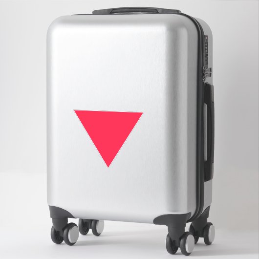 Sticker triangle rouge inversé (Sur valise)