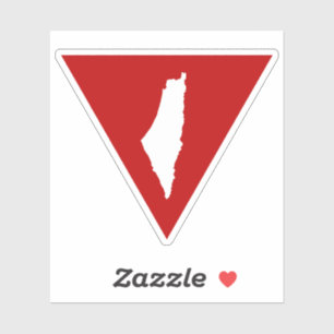 Sticker Triangle rouge inversé keffiyeh