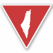 Sticker Triangle rouge inversé keffiyeh (Devant)