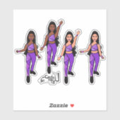 Sticker Triangle Spark Double violet (Feuille)