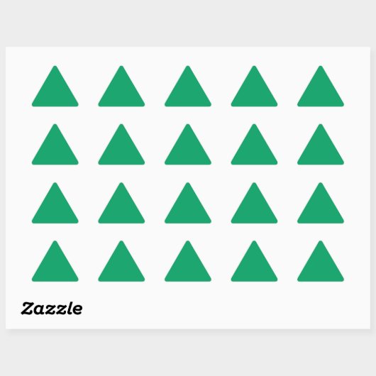 Sticker triangle vert shamrock (Feuille)