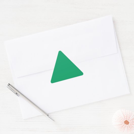 Sticker triangle vert shamrock (Enveloppe)