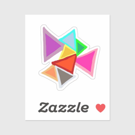 Sticker Triangles Colorés  (Feuille)