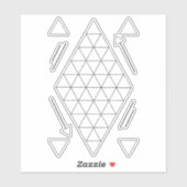 Sticker Triangles géométriques blancs (Feuille)