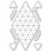 Sticker Triangles géométriques blancs (Devant)