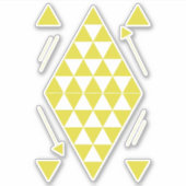 Sticker Triangles géométriques jaunes (Devant)