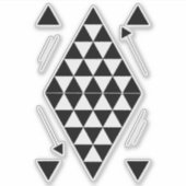 Sticker Triangles géométriques noirs (Devant)