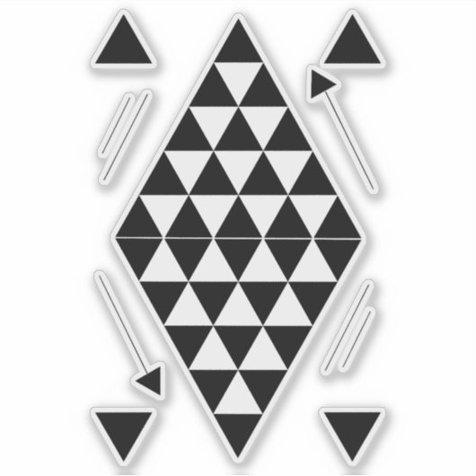 Sticker Triangles géométriques noirs (Devant)