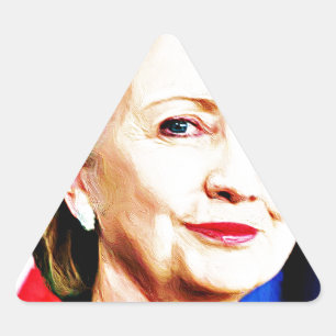 Sticker Triangulaire 1ère femme présidente Hillary Clinton 2016_
