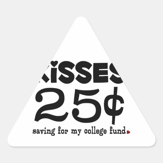 Sticker Triangulaire 25 Cents Baisers (Devant)
