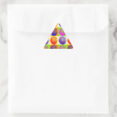 Sticker Triangulaire 4 couleurs Pop Art Basketball (Sac)