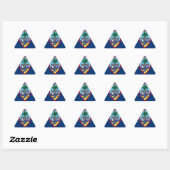 Sticker Triangulaire A bas prix ! Drapeau Guam (Feuille)