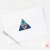 Sticker Triangulaire A bas prix ! Drapeau Guam (Enveloppe)