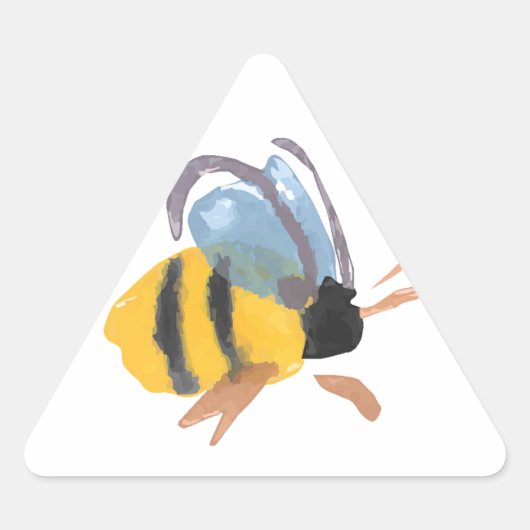 Sticker Triangulaire Abeille aquarelle (Devant)