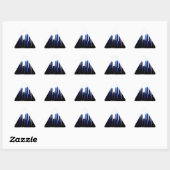 Sticker Triangulaire Abstrait des effets de Downtown Chicago (Feuille)