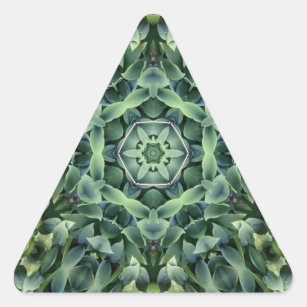 Sticker Triangulaire Abstrait vert unique