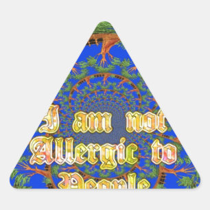 Sticker Triangulaire Acacia Alchemy : Une fête colorée de l'humanité
