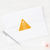 Sticker Triangulaire Accent Jaune Soleil Gardez Le Calme Et Votre Texte (Enveloppe)