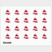 Sticker Triangulaire Accroche-Moi ! Cœurs rouges (Feuille)