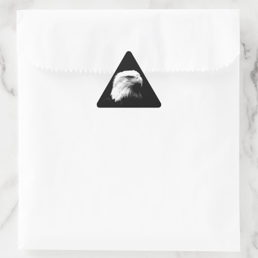 Sticker Triangulaire Aigle noir et blanc (Sac)