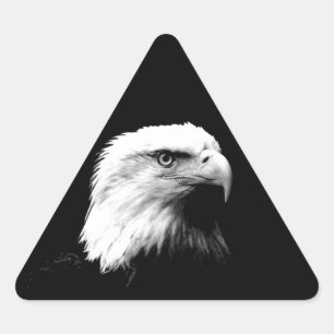 Sticker Triangulaire Aigle noir et blanc