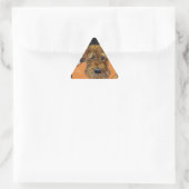STICKER TRIANGULAIRE AIREDALE D'HALLOWEEN (Sac)