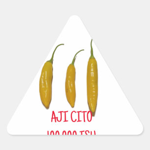 STICKER TRIANGULAIRE AJI CITO POIVRE CHAUD 100 000 ISH
