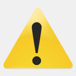 Sticker Triangulaire Alerte jaune