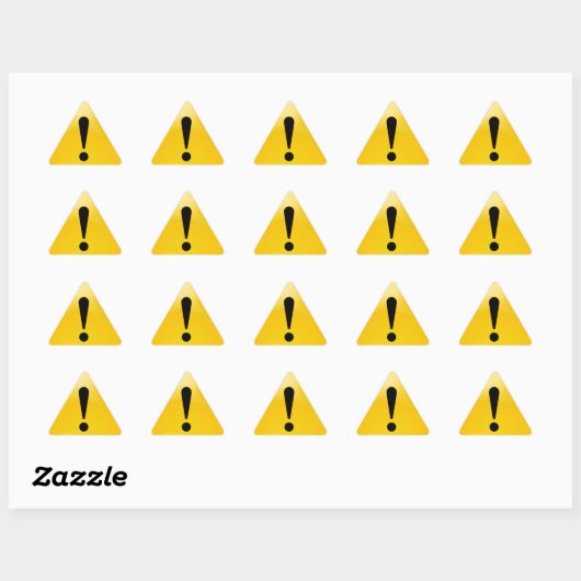 Sticker Triangulaire Alerte jaune (Feuille)