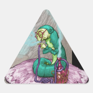 Sticker Triangulaire Alice au pays des merveilles - La Caterpillar