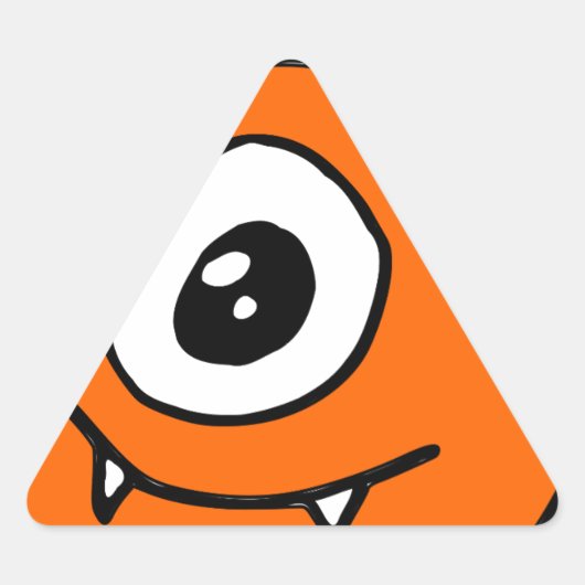 Sticker Triangulaire Alien mignon (Devant)