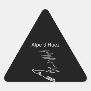 Sticker Triangulaire Alpe Huez En France Chefs De Conception Cycliste
