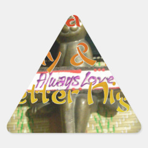 Sticker Triangulaire Alwaus Love Hakuna Matata Passez une bonne journée