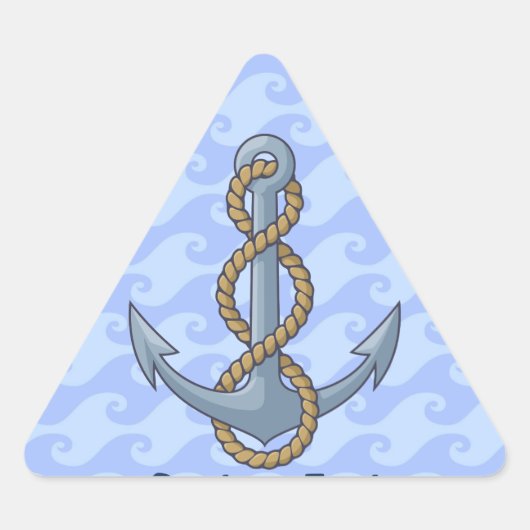 Sticker Triangulaire Ancre avec corde (Devant)
