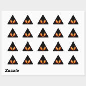 Sticker Triangulaire Angel Fire Heart with Wings (Feuille)