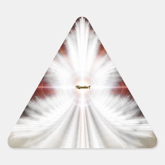 Sticker Triangulaire Angel Wings Snowflake Fractal (Devant)