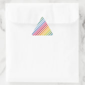 Sticker Triangulaire Arc en ciel et rayures blanches (Sac)