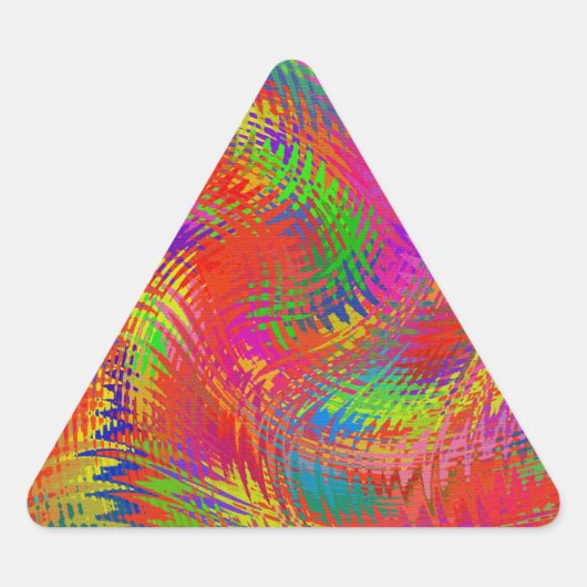 Sticker Triangulaire Arc-en-ciel tissé (Devant)