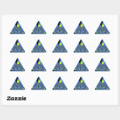 Sticker Triangulaire Arches cool avec sphères fractales Art Design (Feuille)