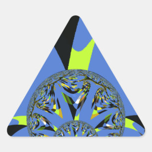 Sticker Triangulaire Arches cool avec sphères fractales Art Design