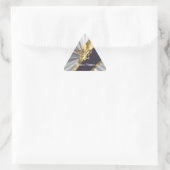 Sticker Triangulaire Argent et or Fleur dy Lys (Sac)