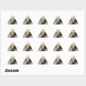 Sticker Triangulaire Argent et or Fleur dy Lys (Feuille)